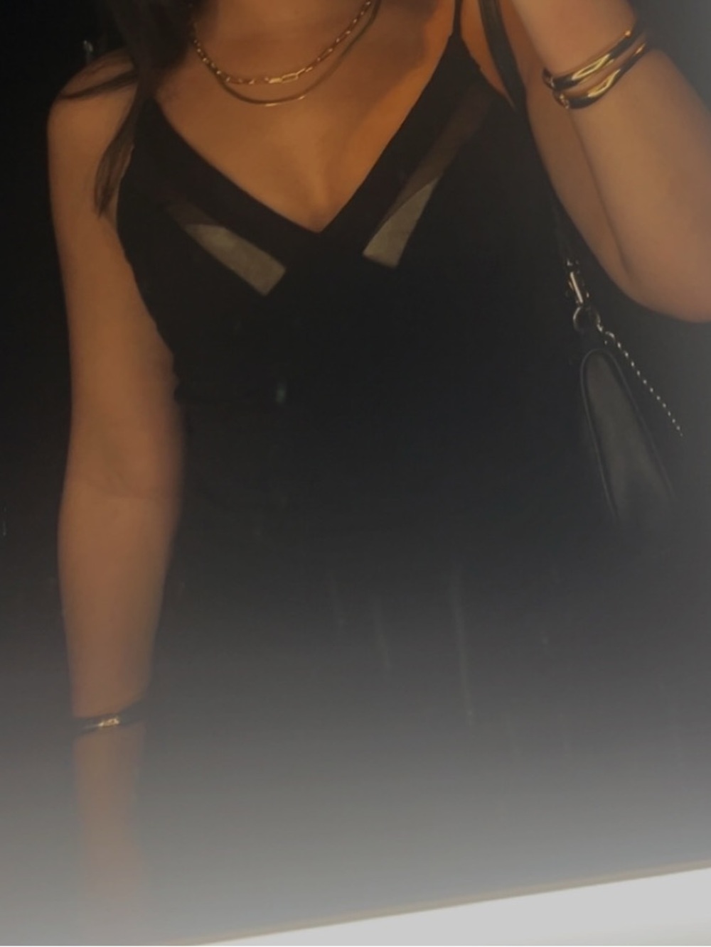 Forever 21 Black Midi Bodycon Dress